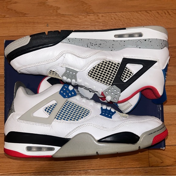 “WHAT THE” Jordan Retro 4. Size 12 men. 
No box. Used.